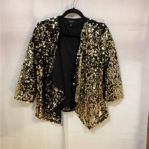 Free Press Sequined open-front cardigan/ vest